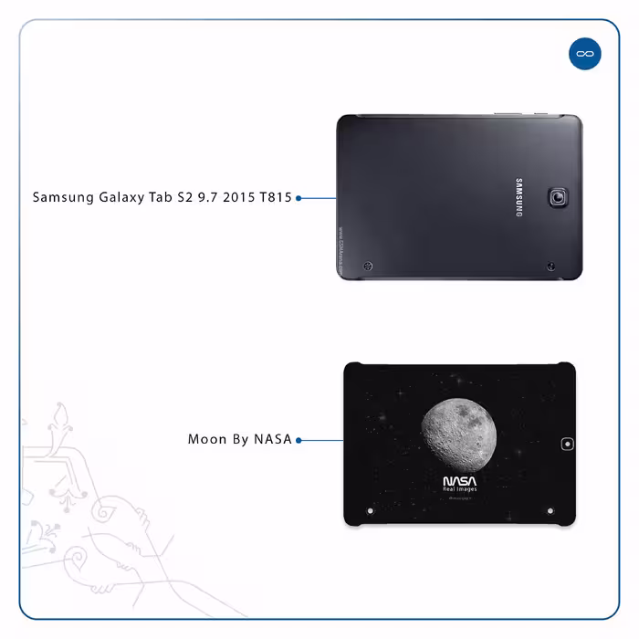 برچسب پوششی ماهوت مدل Moon-By-NASA مناسب برای تبلت سامسونگ Galaxy Tab S2 9.7 2015 T815