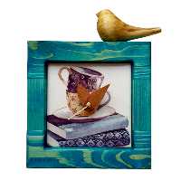 ساعت دیواری مدل کتاب و فنجان