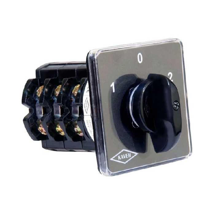 کلید گردان سه فاز دو طرفه 40 آمپر الکترو کاوه کد 4007