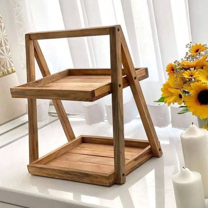 استند چوبی دو طبقه قابل شست و شو