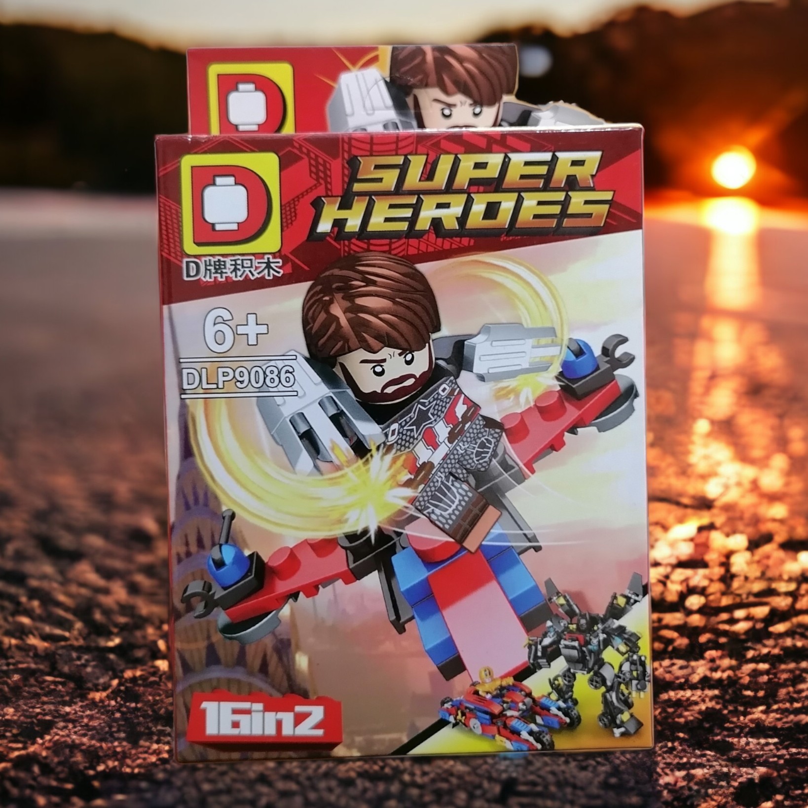 لگو مینی فیگور کاپیتان آمریکا با سلاح مخصوص و سفینه