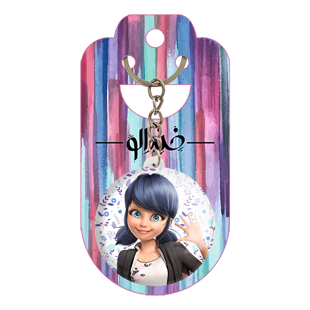 جاکلیدی خندالو طرح دختر کفشدوزکی کد 3424