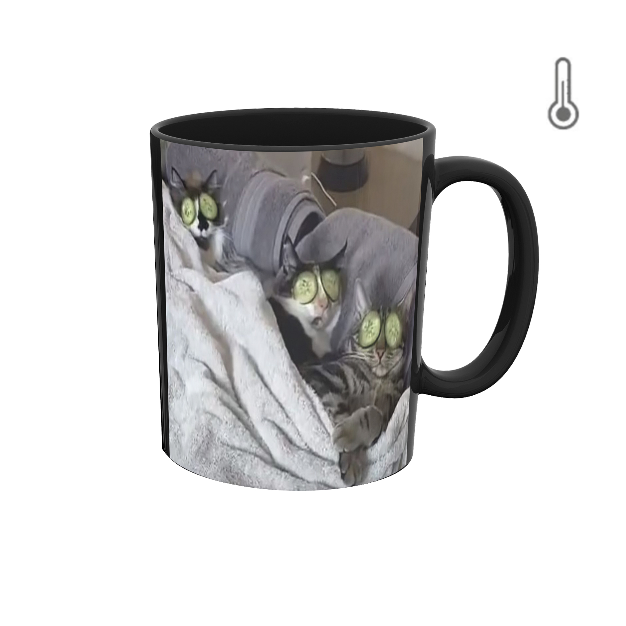 ماگ حرارتی طرح سِت گربه کیوت 