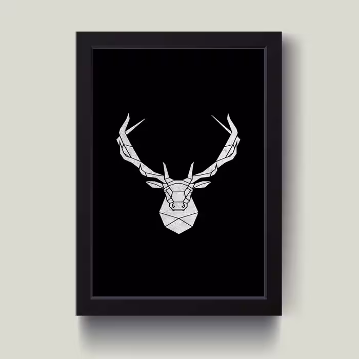 تابلو مدل مینیمال ghost deer کدm50122