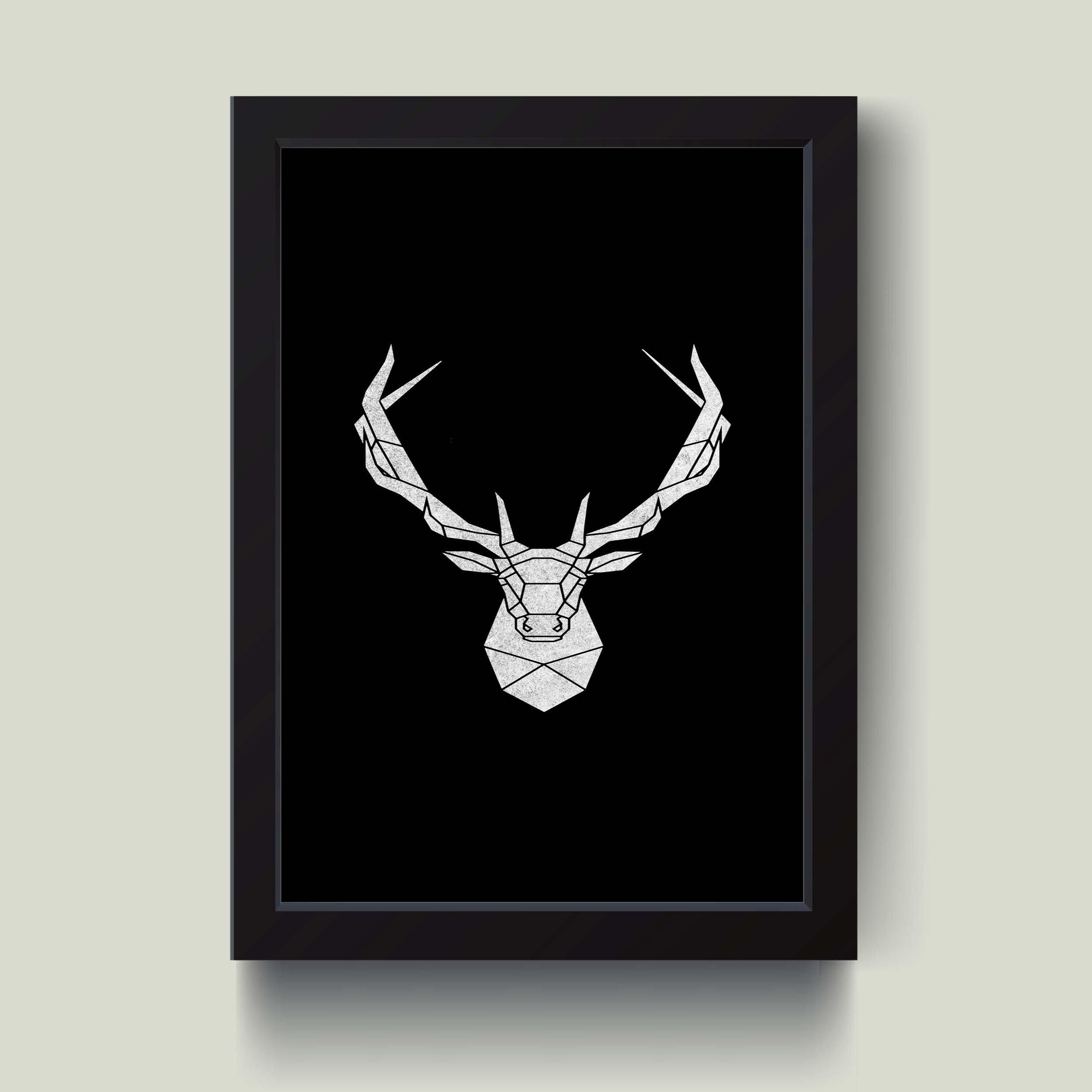 تابلو مدل مینیمال ghost deer کدm50122