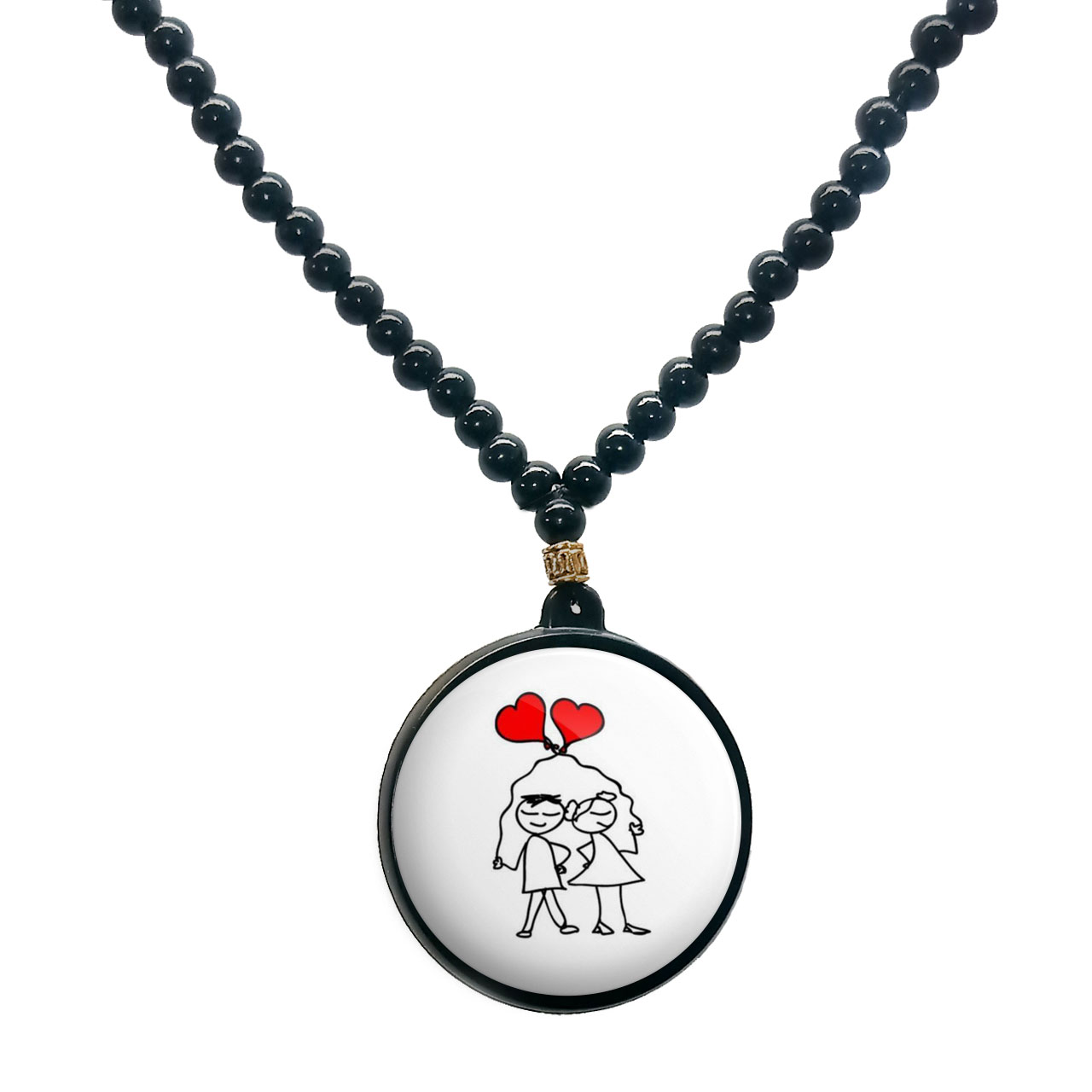 گردنبند پرمانه طرح عاشقانه کد pmd.1163 مدل دو طرفه