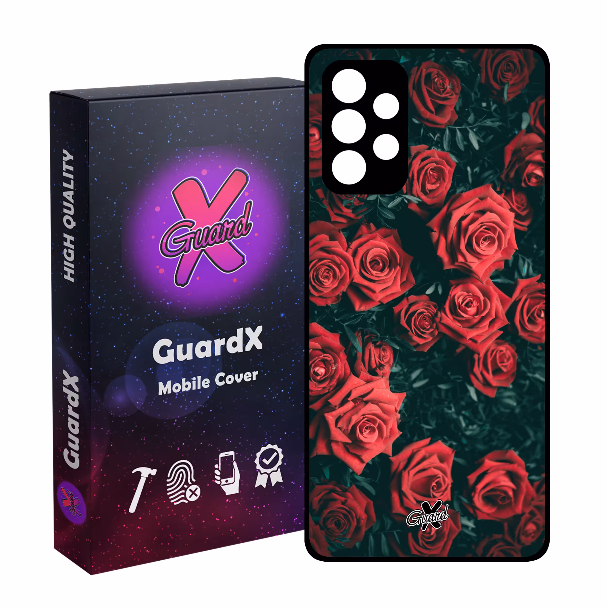کاور گارد ایکس طرح Flower مدل Glass10208 مناسب برای گوشی موبایل سامسونگ Galaxy A53