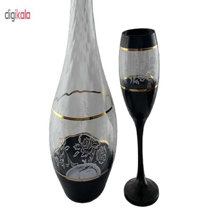 سرویس تنگ و لیوان 7 پارچه پاشاباغچه مدل Dream Dark