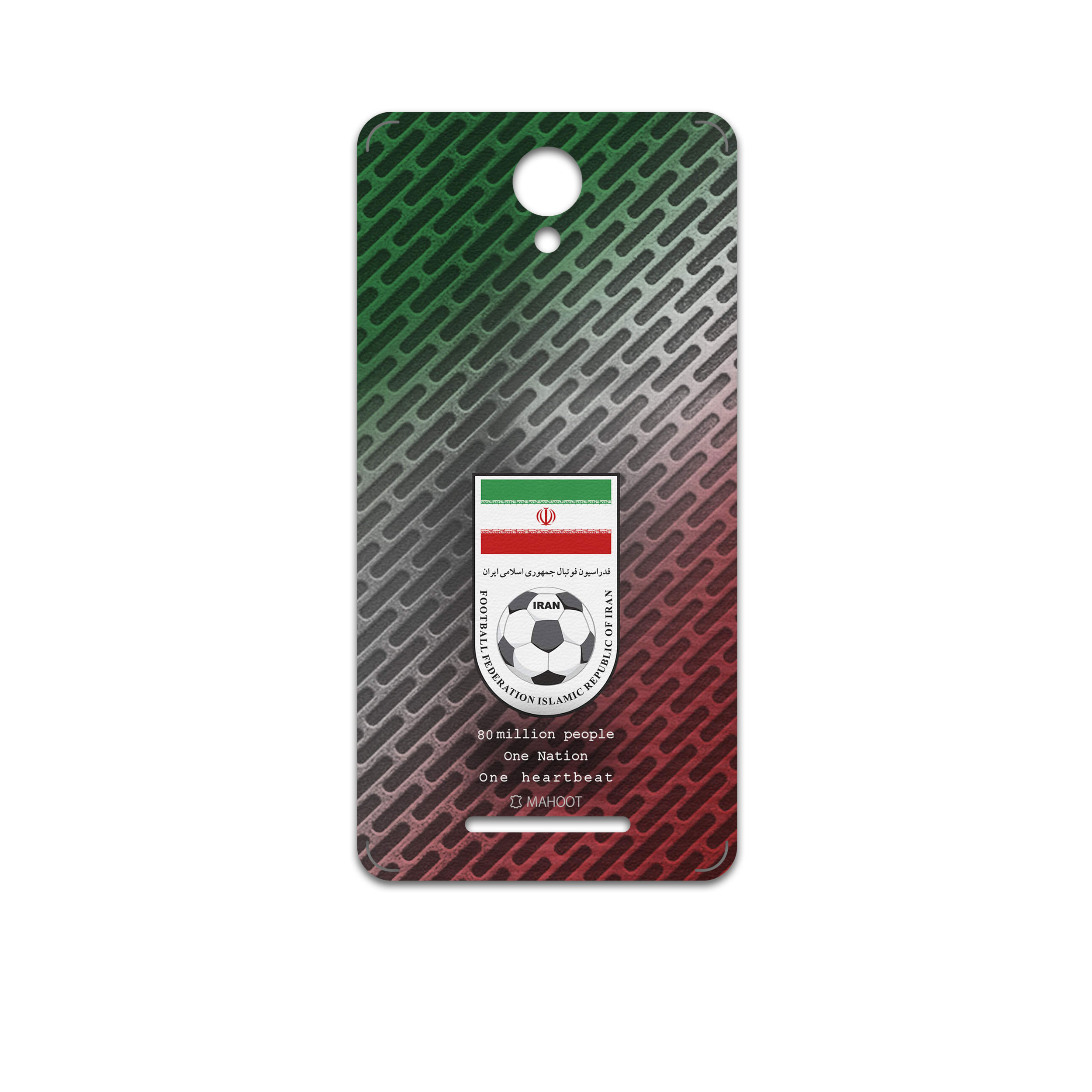 برچسب پوششی ماهوت مدل Iran-National-Football-Team مناسب برای گوشی موبایل شیائومی Redmi Note 2