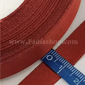 روبان 13 ساتن زرشکی روشن