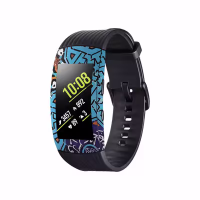 برچسب ماهوت طرح Iran-Tile7 مناسب برای ساعت هوشمند سامسونگ Galaxy Gear Fit 2 Pro