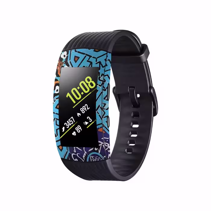 برچسب ماهوت طرح Iran-Tile7 مناسب برای ساعت هوشمند سامسونگ Galaxy Gear Fit 2 Pro