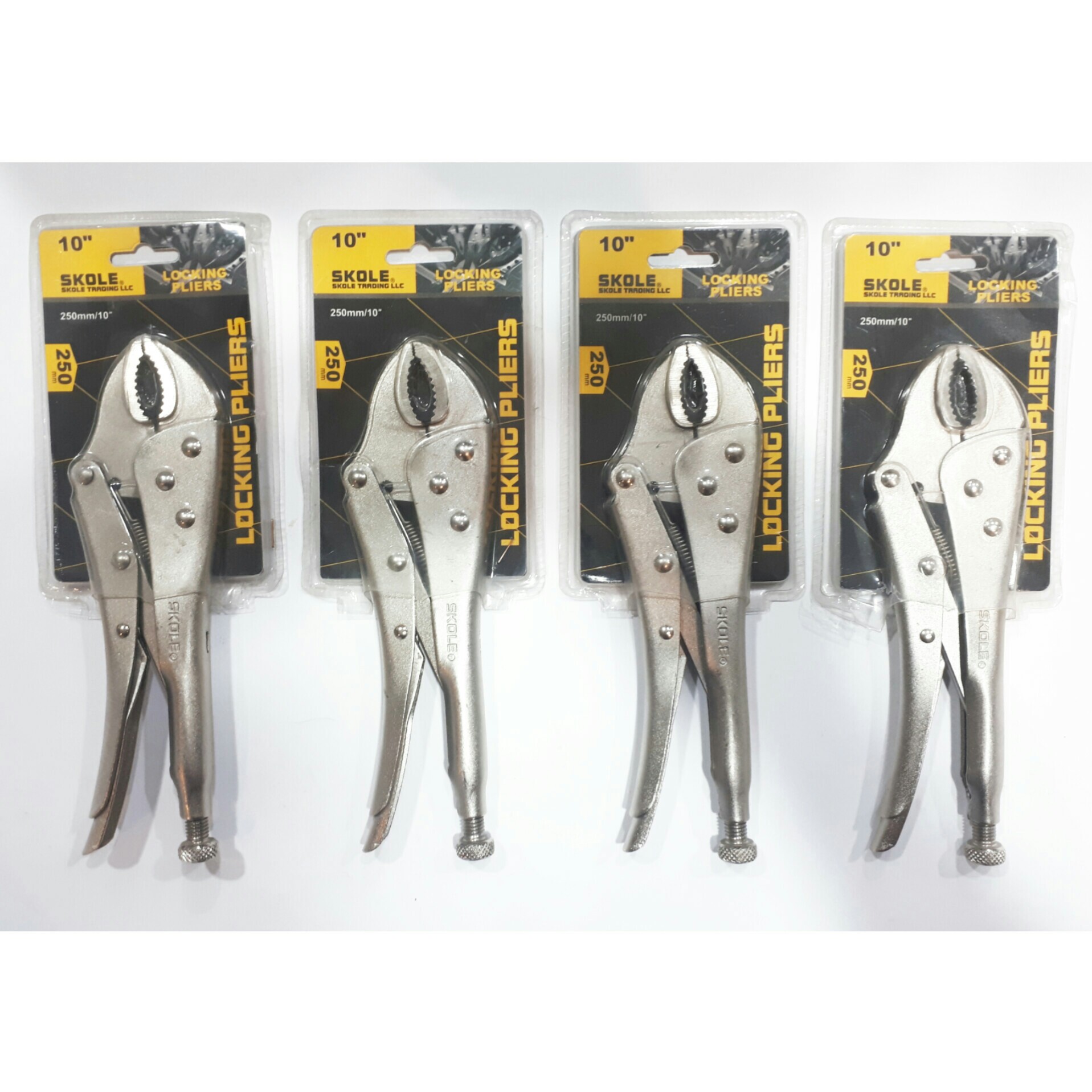 4 عدد انبر قفلی 10 اینچ اسکول SKOLEبا فک سخت کاری شده 