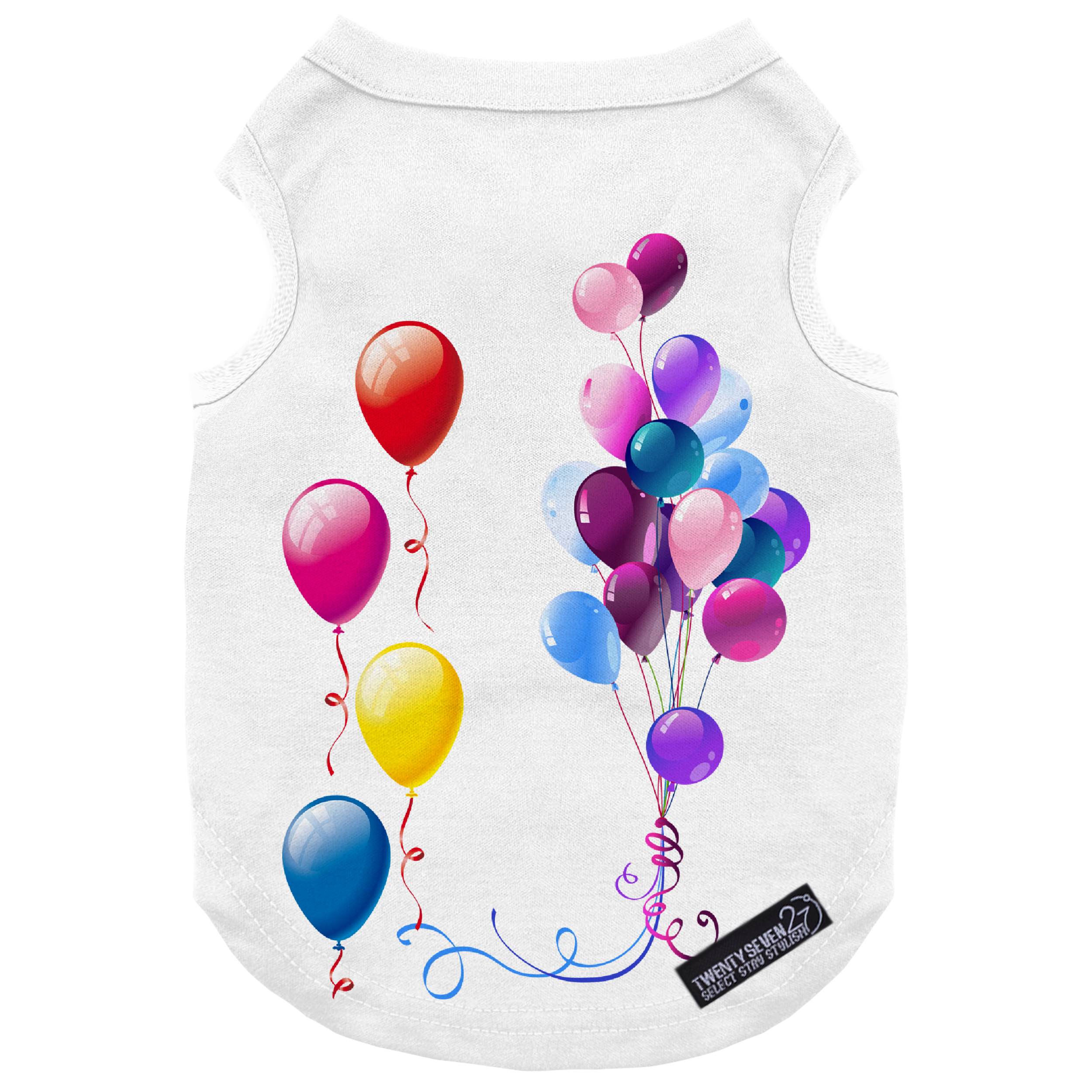 لباس سگ و گربه 27 طرح Balloon Birthday Party کد MH795 سایز L