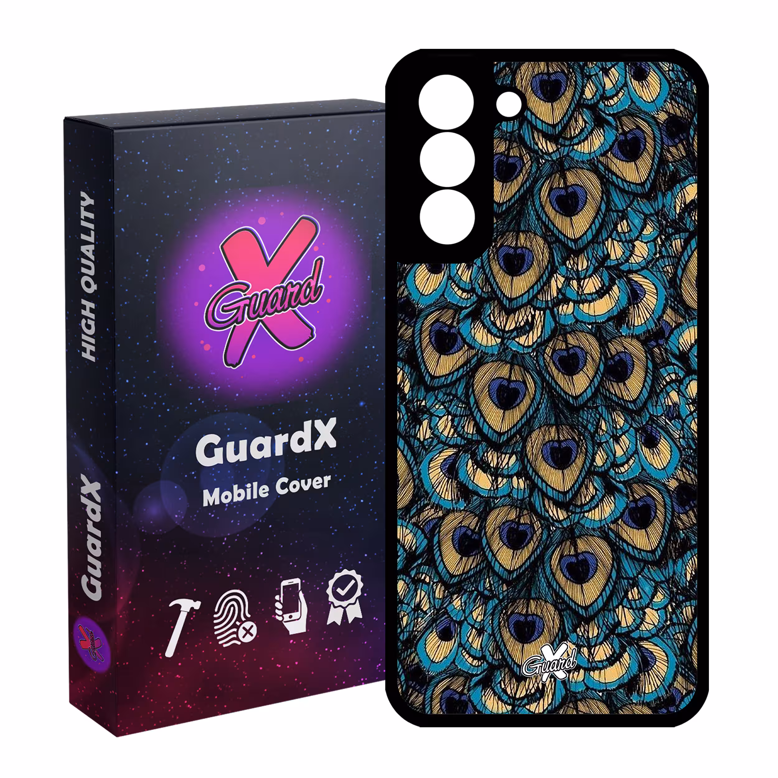 کاور گارد ایکس طرح Peacock مدل Glass10092 مناسب برای گوشی موبایل سامسونگ Galaxy S21 FE