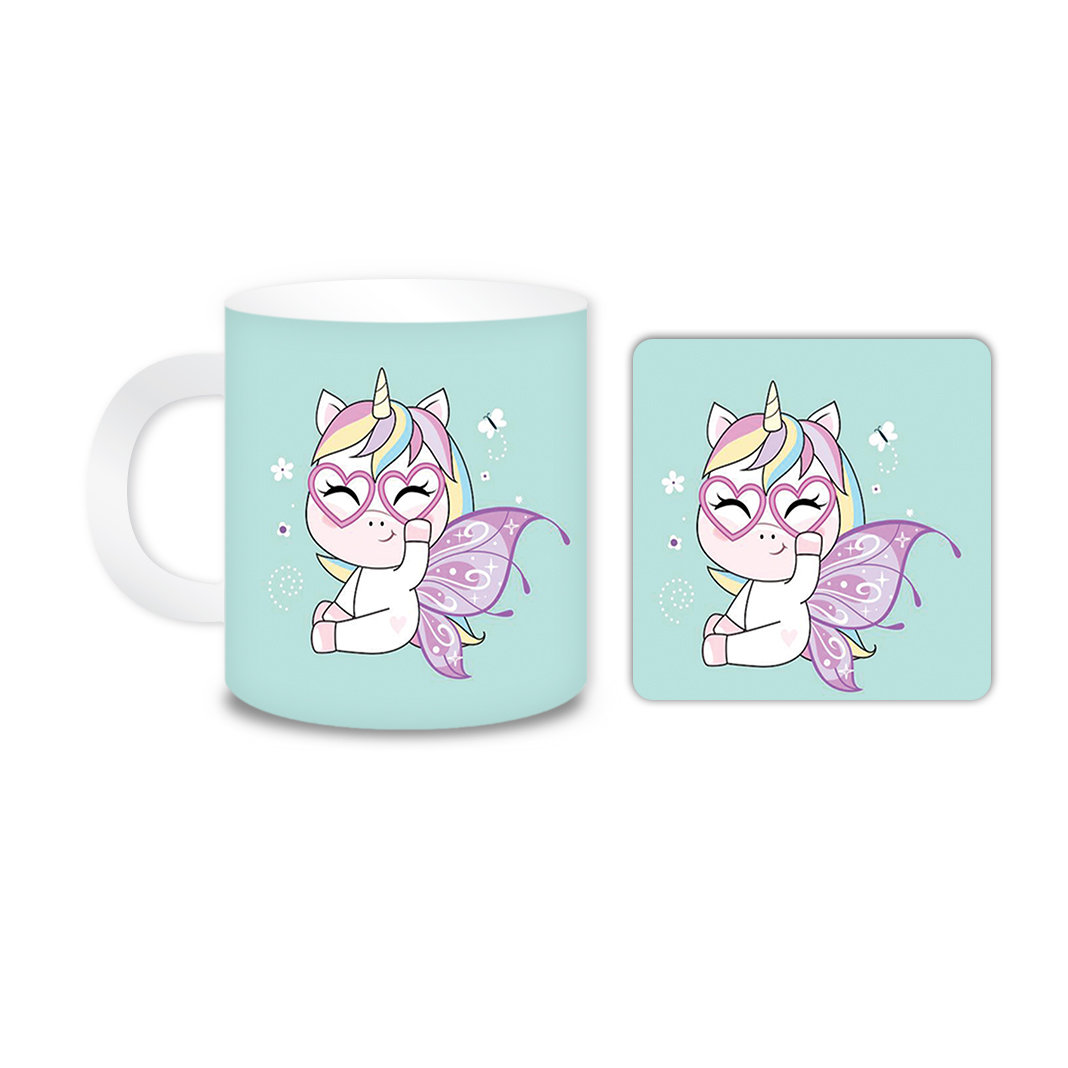 ماگ مدل یونیکورن کد 1575 به همراه زیر لیوانی