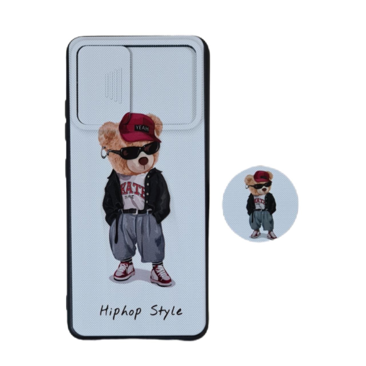 کاور طرح خرس کد 343 مناسب برای گوشی موبایل سامسونگ Galaxy A32 4G به همراه پاپ سوکت