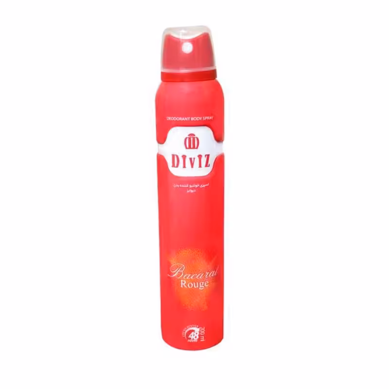 اسپری باکارات روج دیوایز 200 میل diviz bacarat rouge اسپری باکارات رژ زنانه Diviz Bacarat بهتری عطر دخترانه خوشبو 