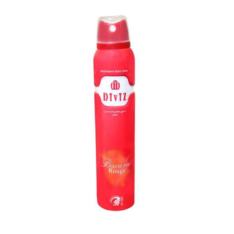 اسپری باکارات روج دیوایز 200 میل diviz bacarat rouge اسپری باکارات رژ زنانه Diviz Bacarat بهتری عطر دخترانه خوشبو