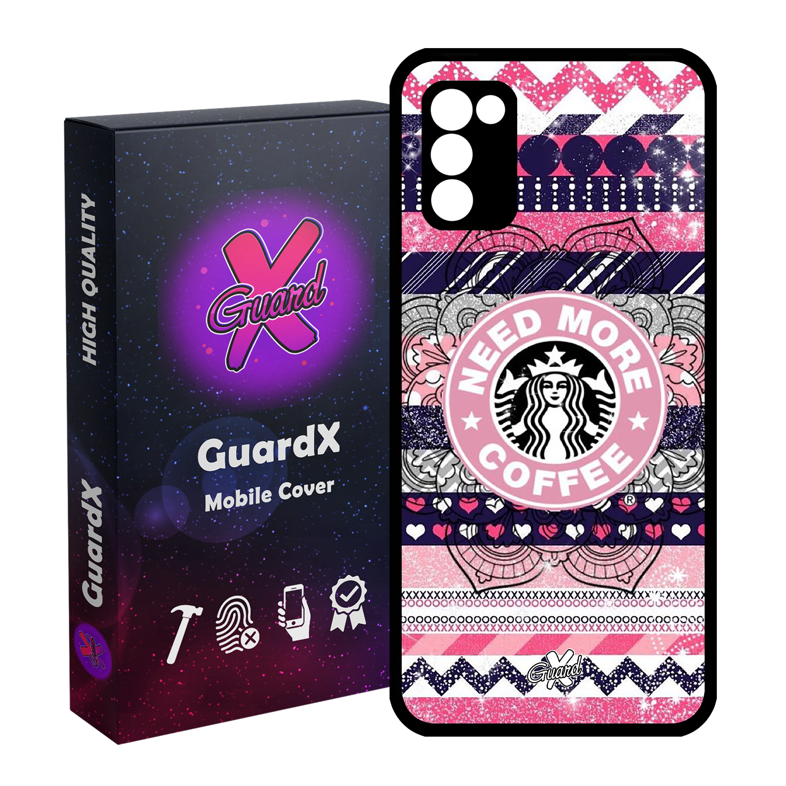 کاور گارد ایکس طرح Starbucks مدل Glass10070 مناسب برای گوشی موبایل سامسونگ Galaxy A02s / M02s