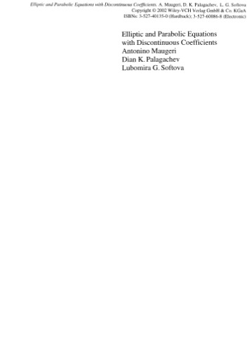 خرید و دانلود نسخه کامل کتاب Elliptic and Parabolic Equations with Discontinuous Coefficients