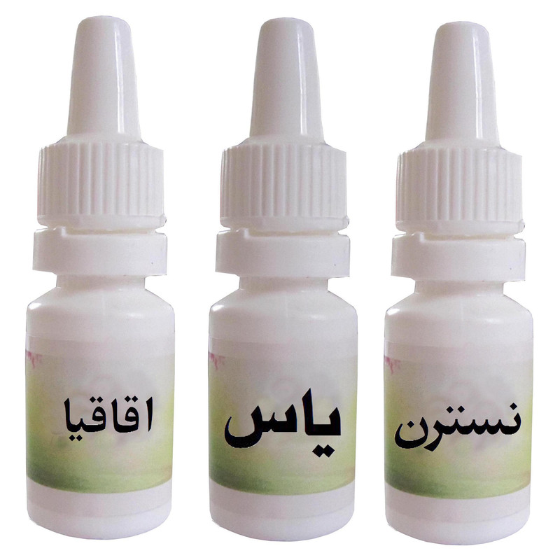اسانس شمع مدل یاس و اقاقیا و نسترن حجم 10 میلی لیتر بسته 3 عددی