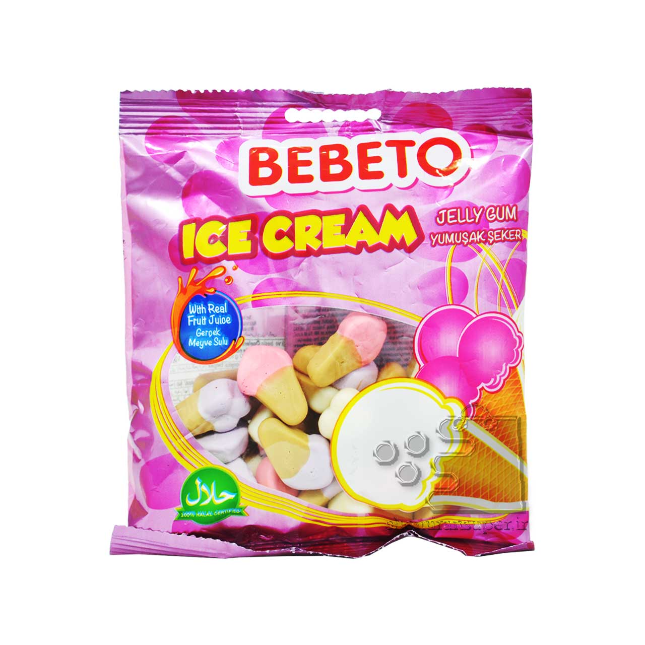 پاستیل بستنی قیفی 165 گرم ببتو - bebeto