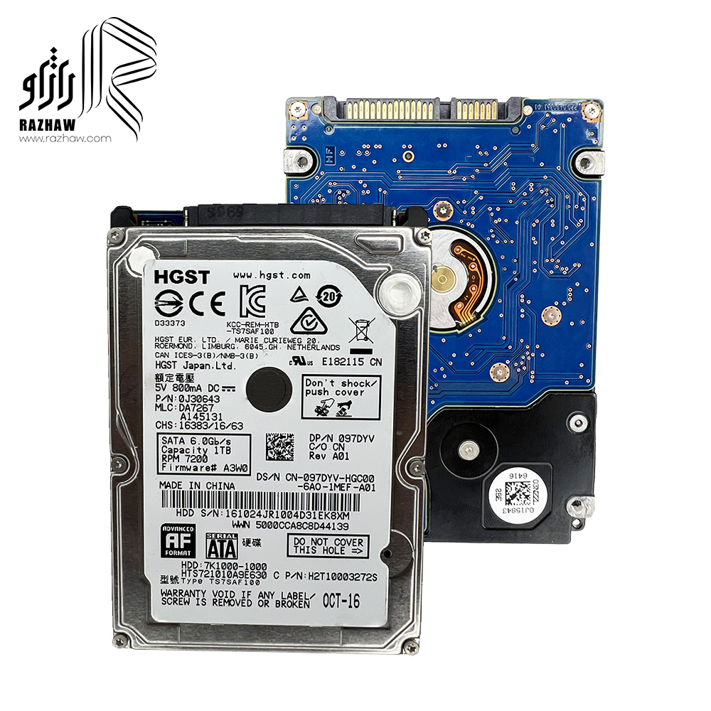 هارددیسک اینترنال لپ تاپ HGST ظرفیت 1 ترابایت مدل HTS721010A9E630