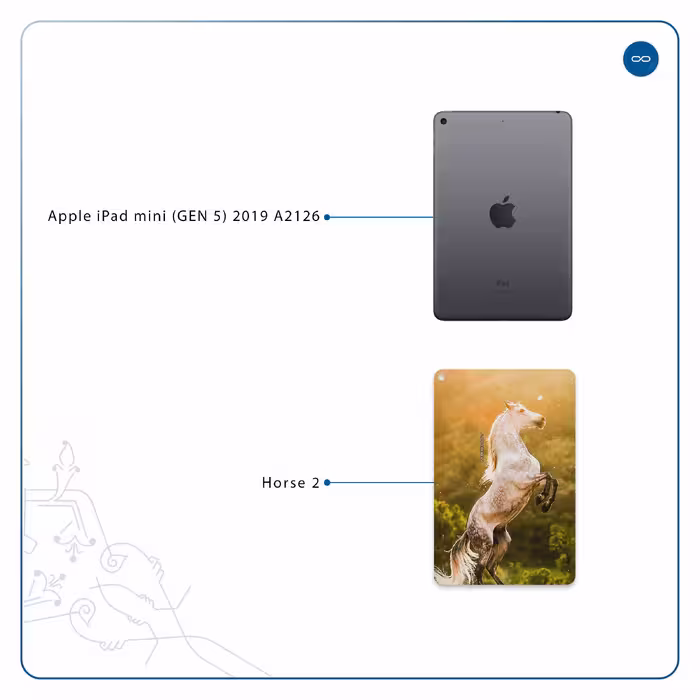 برچسب پوششی ماهوت مدل Horse-2 مناسب برای تبلت اپل iPad mini (GEN 5) 2019 A2126