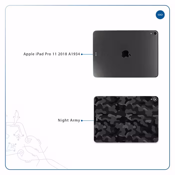 برچسب پوششی ماهوت مدل Night-Army مناسب برای تبلت اپل iPad Pro 11 2018 A1934