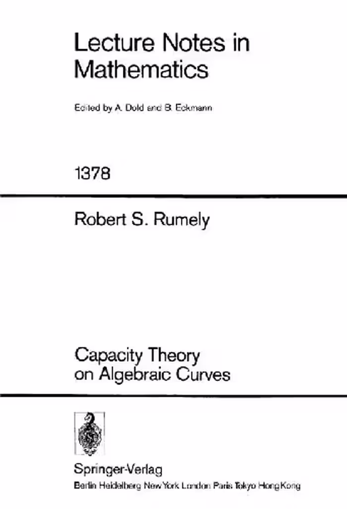 خرید و دانلود نسخه کامل کتاب Capacity Theory on Algebraic Curves