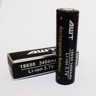 باتری لیتیوم یون قابل شارژ ای دبلیو تی کد 18650 ظرفیت 3400 میلی آمپرساعت