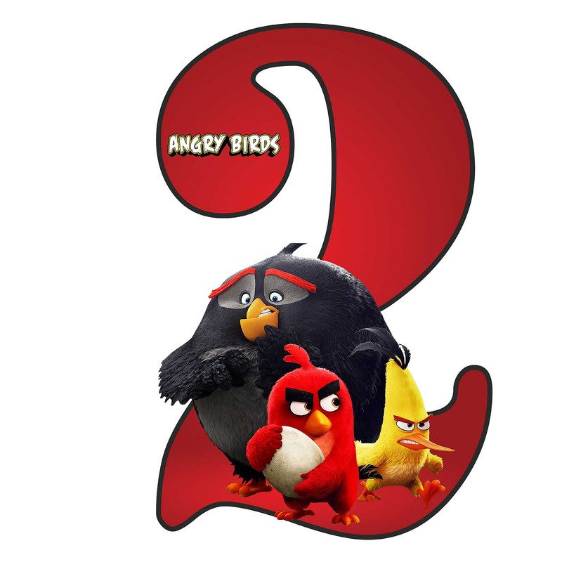 استند رومیزی مدل  تولد عدد 2 طرح انگری بردز کد 1215