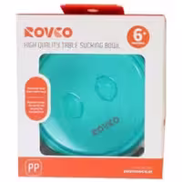 ظرف غذای کودک دربدار رووکو با مکش و چسبندگی به میز غذا و بدون مواد زائد BPA FREE  رنگ ابی  ROVCO