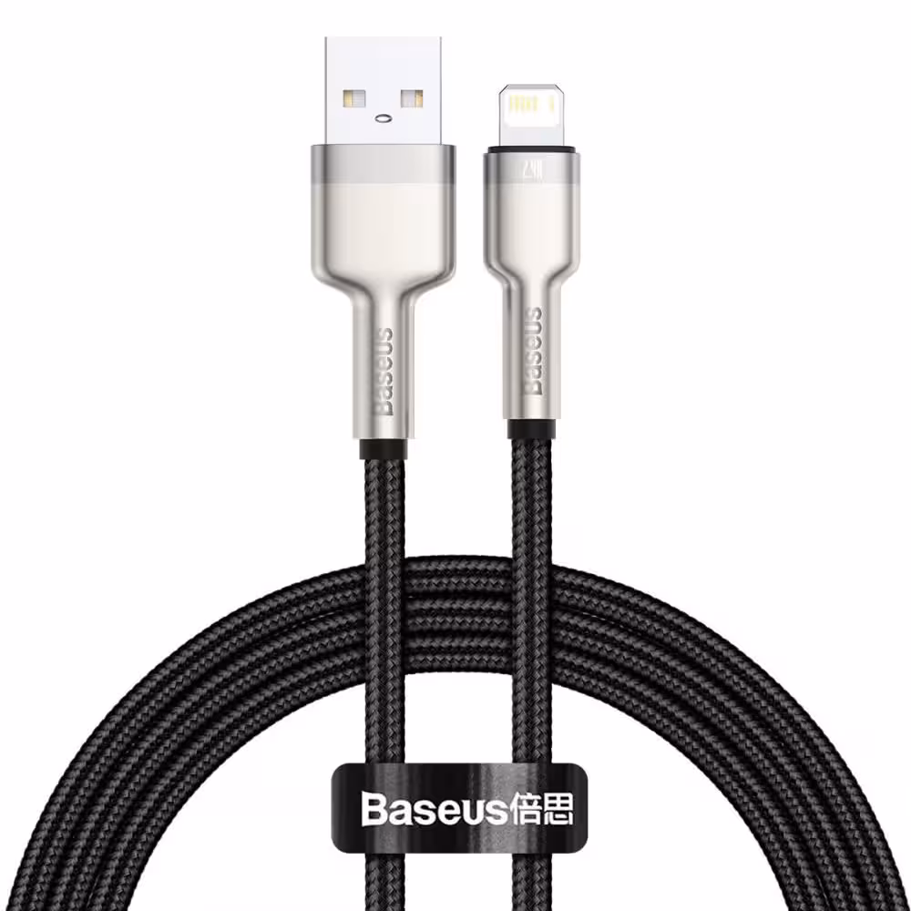 کابل تبدیل USB به لایتنینگ باسئوس مدل METAL DATA طول 1 متر