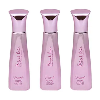 عطر جیبی زنانه ژک ساف مدل Sweet Love حجم 20 میلی لیتر مجموعه 3 عددی