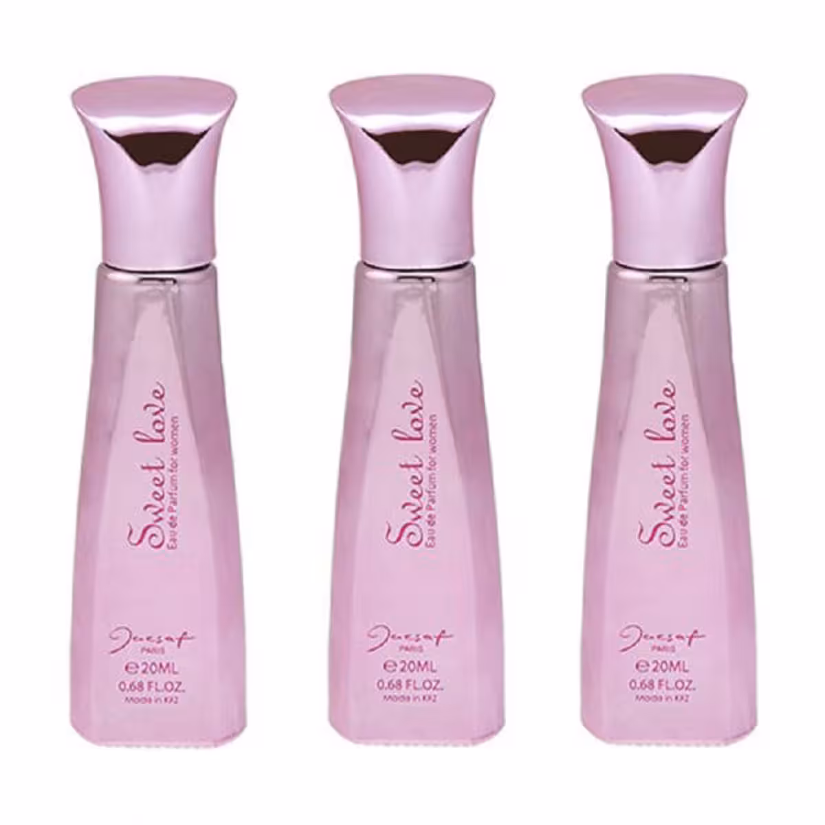 عطر جیبی زنانه ژک ساف مدل Sweet Love حجم 20 میلی لیتر مجموعه 3 عددی