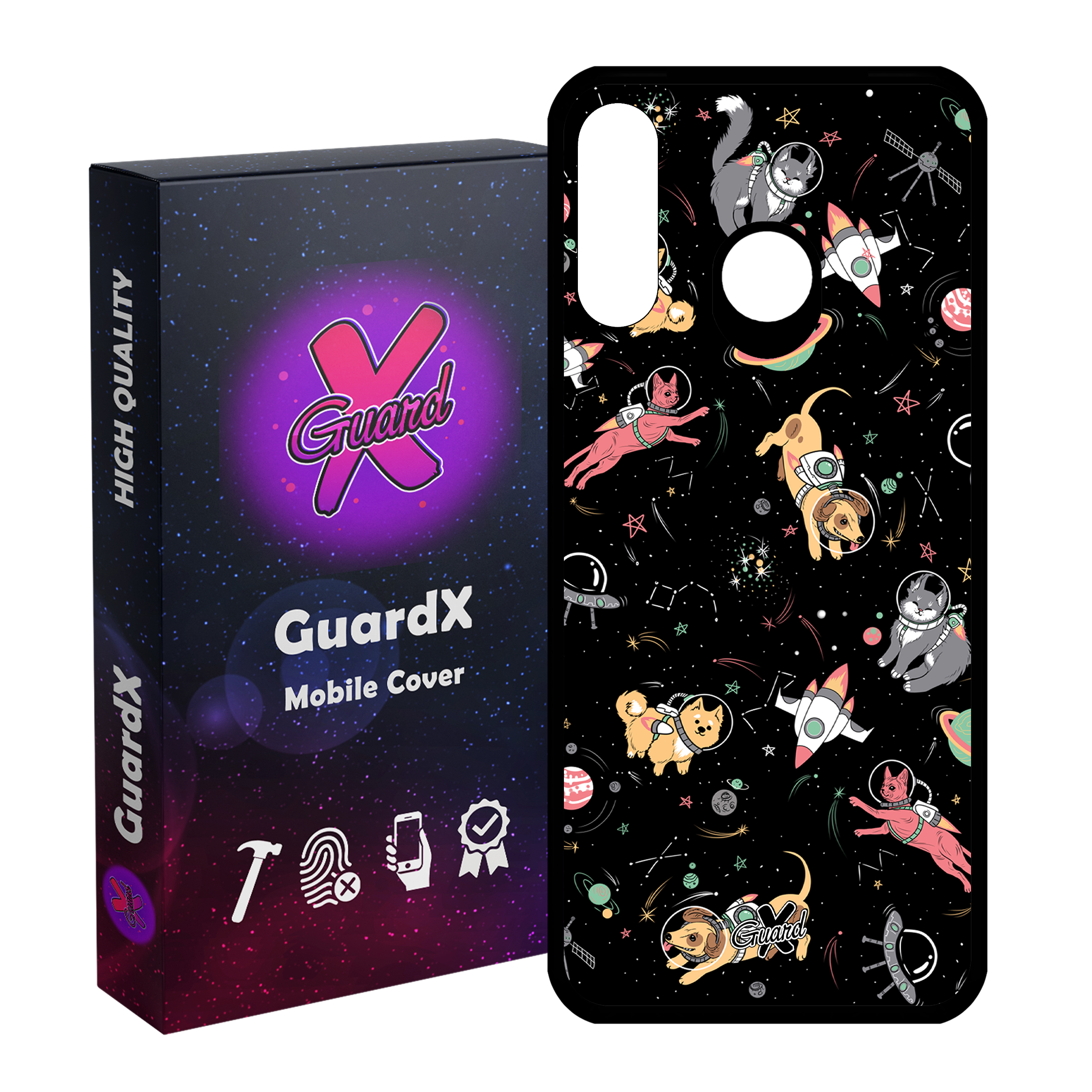 کاور گارد ایکس طرح Pet مدل Glass10157 مناسب برای گوشی موبایل هوآوی P30 Lite