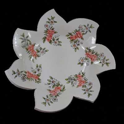 شیرینی خوری سرامیکی هیوا طرح مهر پایه دار بلند کد 11016663