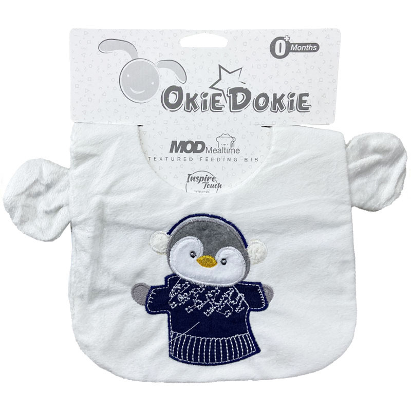 پیش بند گوش دار مخمل پنگوئن OkieDokie