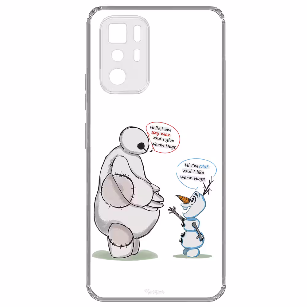 کاور طرح Olaf &amp; Baymax مناسب برای گوشی موبایل شیائومی Poco X3 GT 