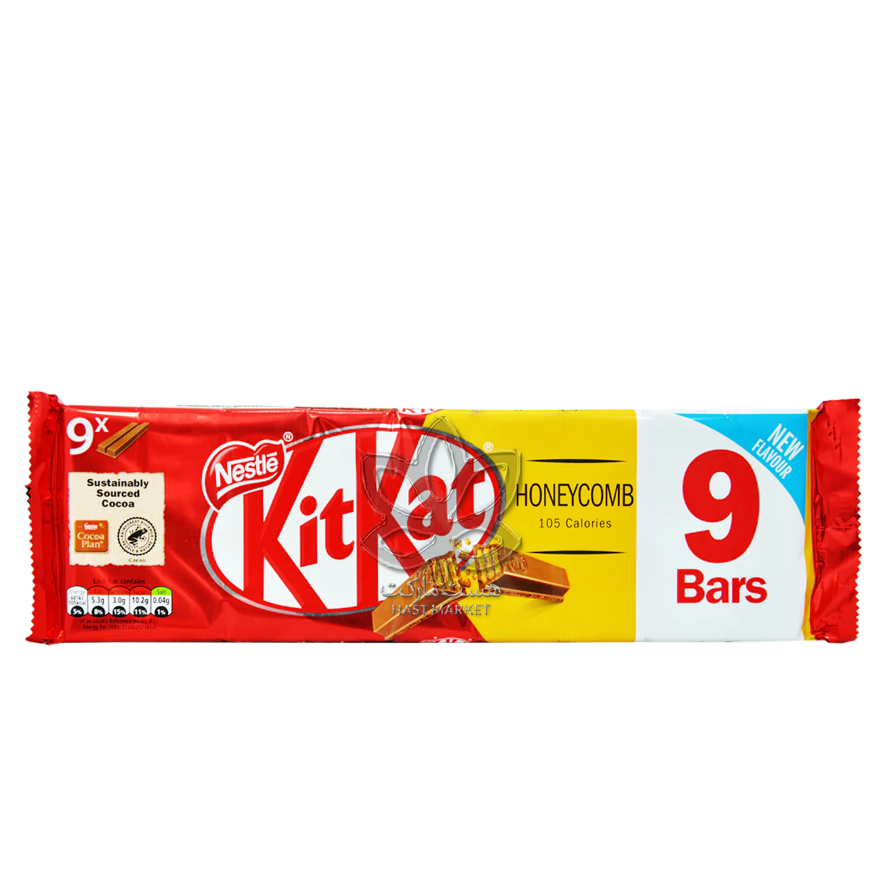 شکلات ورقه ای 9 جفتی با موم عسل کیت کت - kitkat