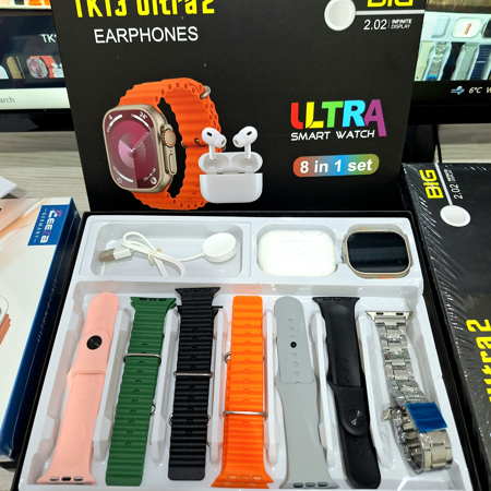 قیمت ساعت هوشمند با ایرپاد و 7 بند جذاب TK13 ULTRA2 (کیفیت A ) - سروش موبایل