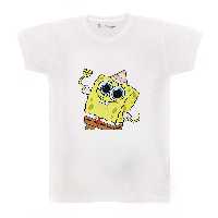 تی شرت بچگانه پرمانه طرح باب اسفنجی کد pmt.3442