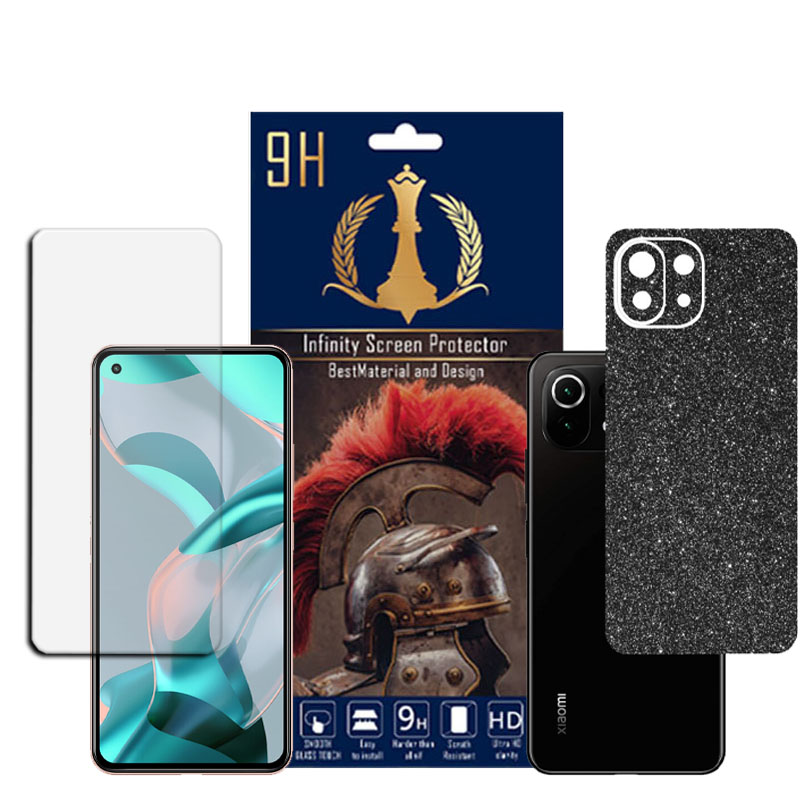 برچسب پوششی اینفینیتی مدل PRO MAX مناسب برای گوشی موبایل شیائومی MI 11 LITE NE به همراه محافظ صفحه نمایش