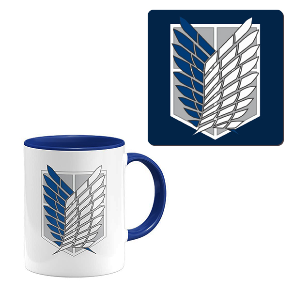 ماگ مدل اتک ان تایتان به همراه زیرلیوانی