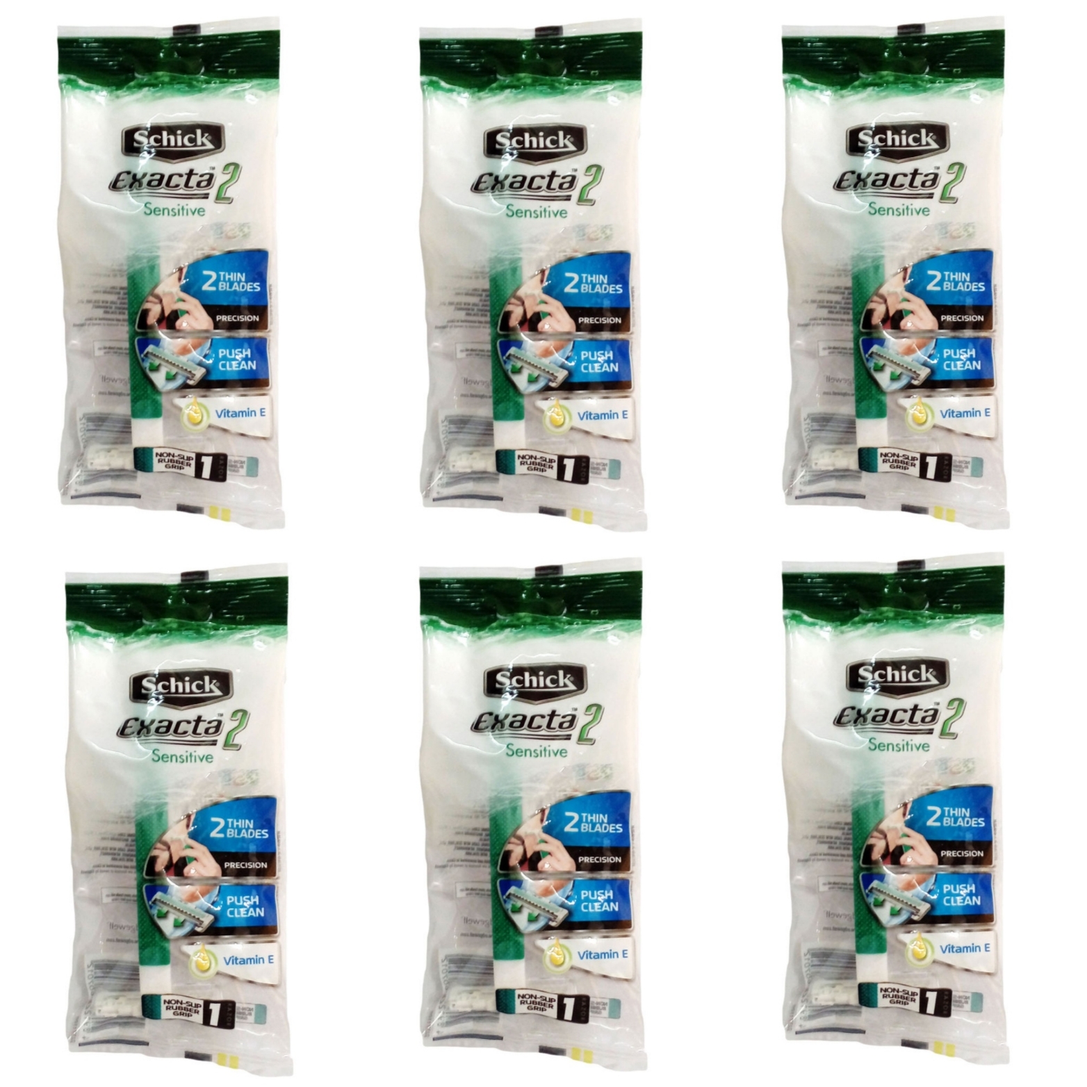 خودتراش شیک مدل Exacta 2 Sensetive مجموعه 6 عددی 