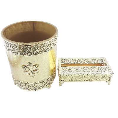 ست سطل و جادستمال طرح گلدار مدل NGL507