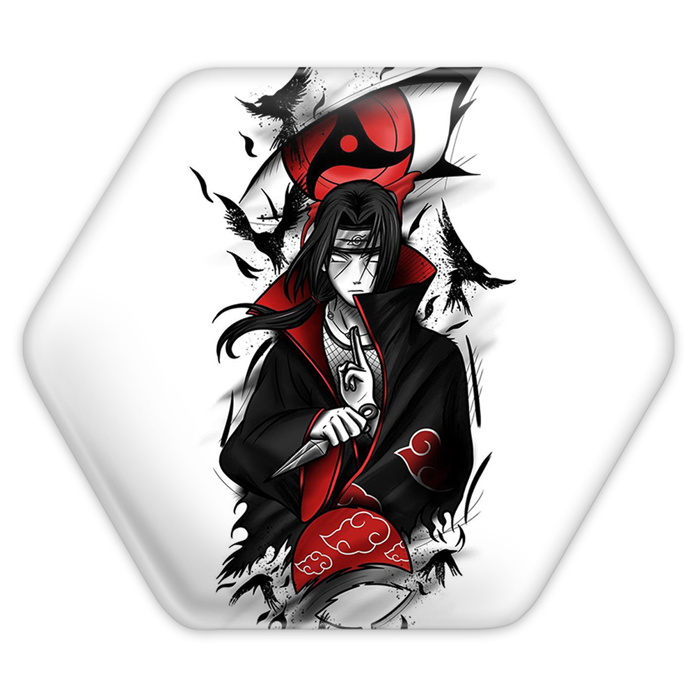 پیکسل خندالو طرح انیمه ناروتو شارینگان مدل شش ضلعی کد 10565