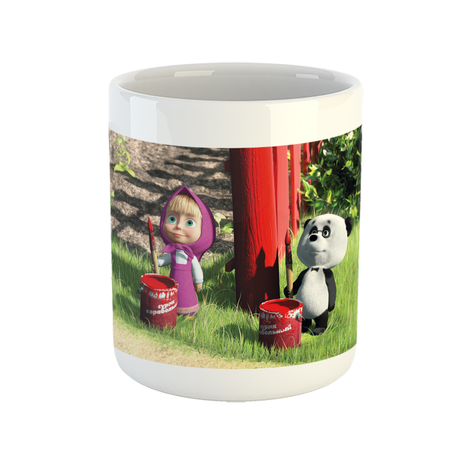 ماگ طرح کارتونی مدل ماشا میشا 09